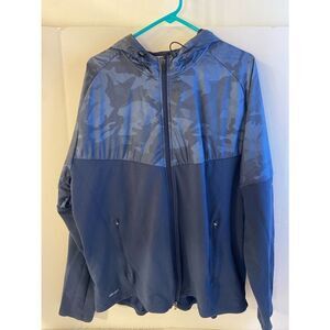 Nike blue running jacket Packable xxl dri fit 2x reflectors